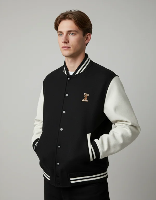 Unisex Varsity Black Jacket