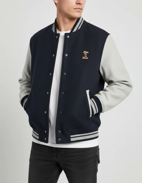 Unisex Varsity Navy Blue Jacket